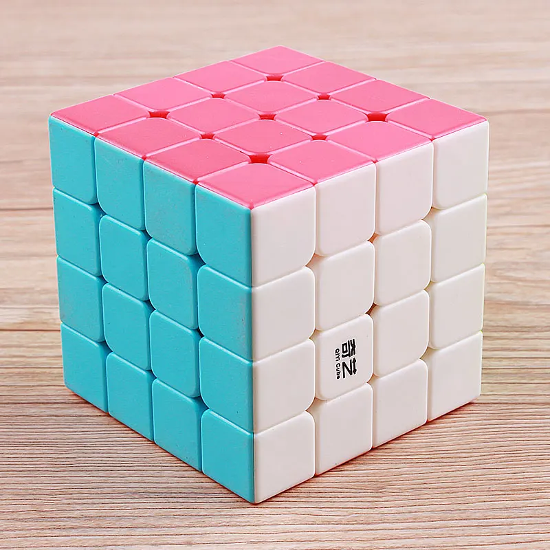 XMD QIYI Qiyuan 4x4x4 magic speed cube stickerless развивающие против стресса успокаивающий Головоломка Куб стикер ПВХ игрушки для детей