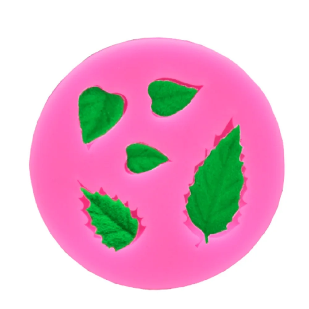 

5 Holes Mini Leaf Leaves Silicone Fondant Mold Cookie Biscuit Cake Mold Mould Craft DIY 3D Sugarcraft Cake Decorating Tools