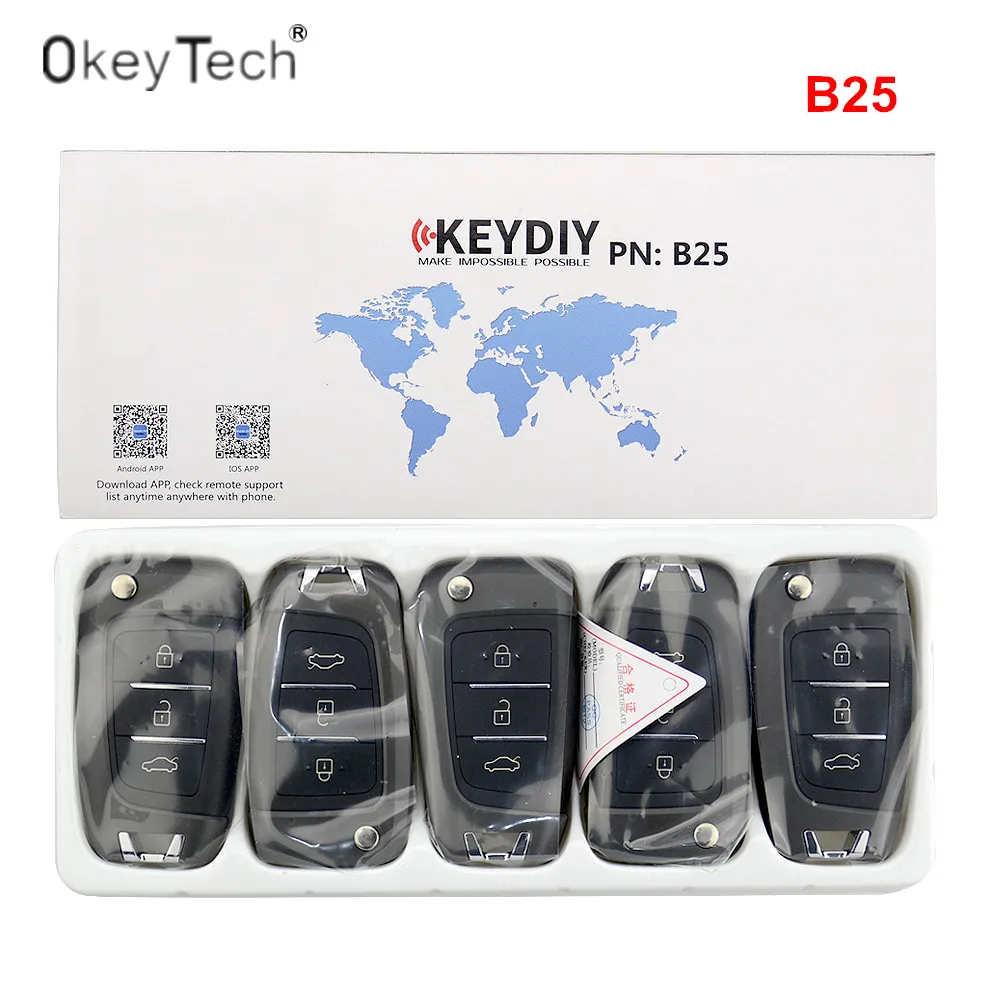 OkeyTech 5 шт./лот KD900/KD мини/URG200 Ключевые программист серии B дистанционное управление B25 для Elantra тип ключа автомобиля