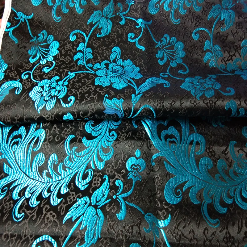 Красивая парчовая ткань с синими перьями, жаккардовая одежда, 50x72 см, обивка костюма, мебель, занавеска, материал, Лоскутная Ткань, Декор