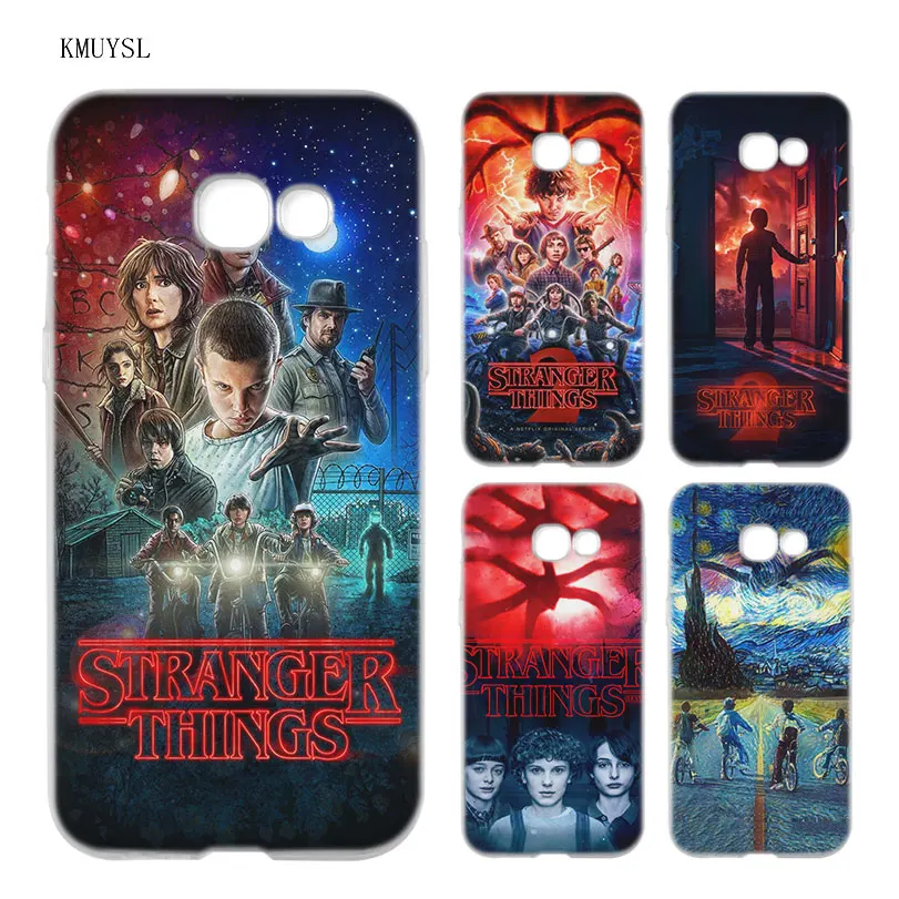 

KMUYSL Stranger Things poster TPU Clear Soft Case Cover Shell for Samsung A5 A3 A7 A8 2017 2016 2018