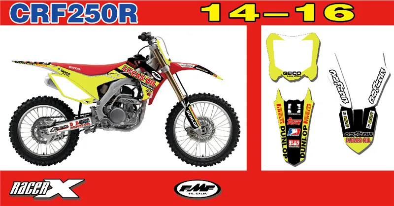 

Matching Team Customized Background Graphic Decal Sticker For Honda CRF 250R CRF250R 2014 2015 2016