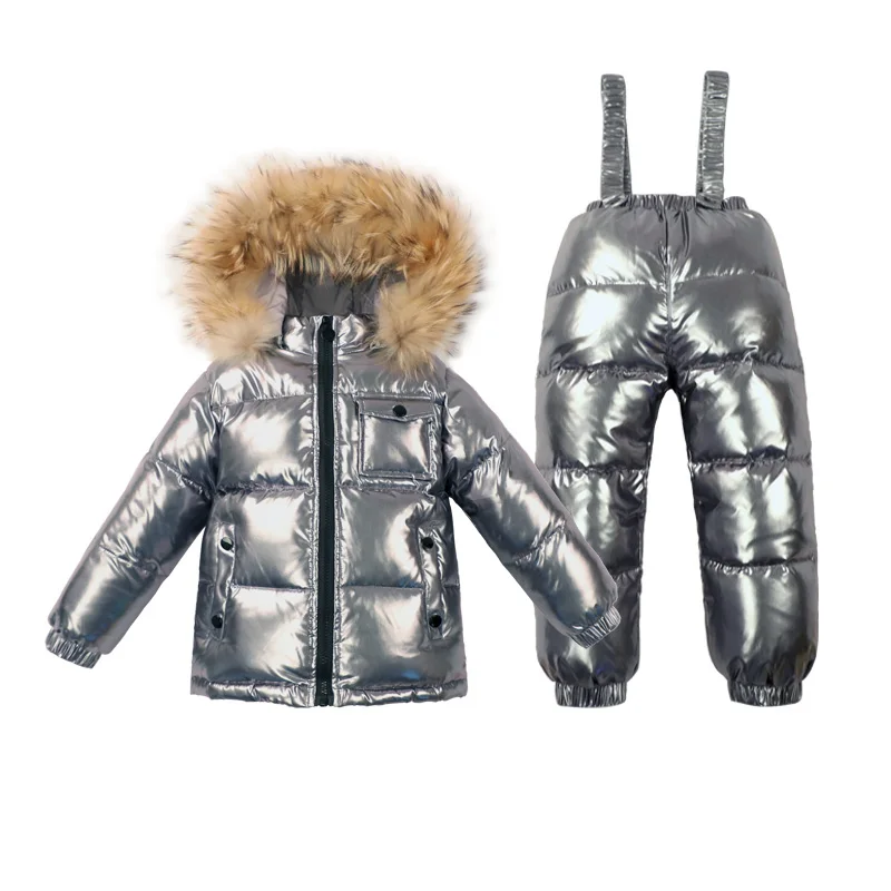 Зимнее пуховое пальто, Детский Теплый зимний комбинезон для новорожденных мальчиков и девочек, плотный комбинезон унисекс, Детский комбинезон с капюшоном