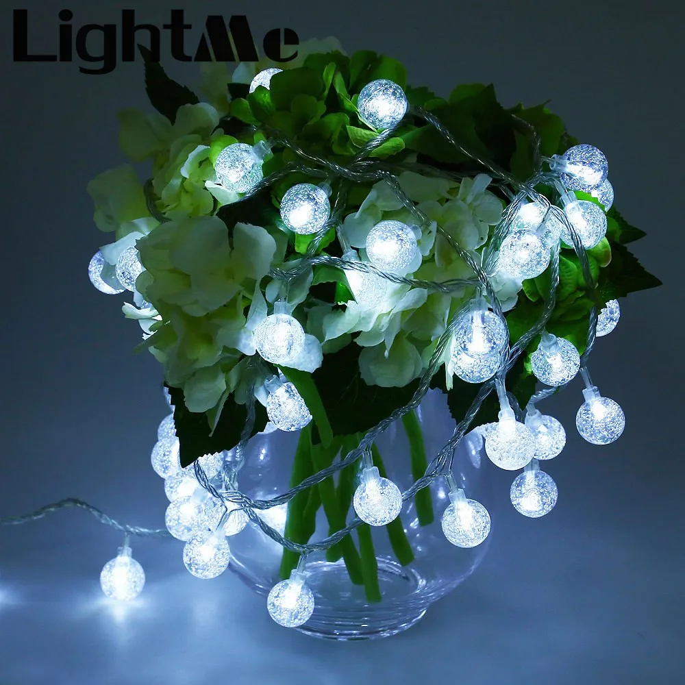

High Quality 10M 100 LEDs Twistable Flexible Low Energy Consumption Pebble Ball Reliable String Light For Decoration