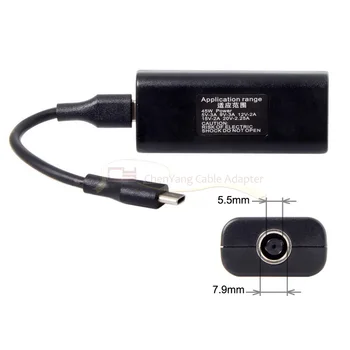 

100PCS/DC 7.9*5.5mm Jack ThinkPad X1 Carbon Input to USB-C Type-C Power Plug Charge Cable 45w for Macbook Laptop Phone