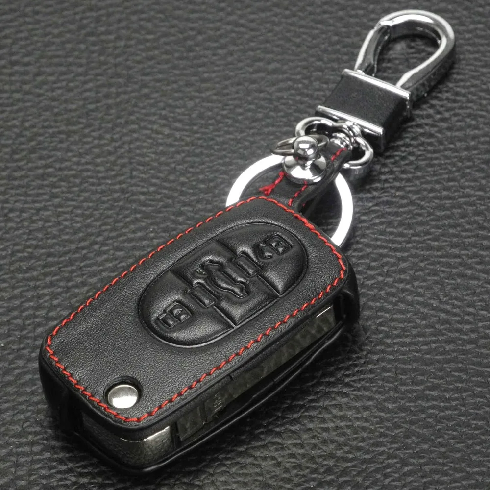 Jingyuqin чехол для автомобильного ключа кожаный Audi A2 A3 A4 A6 A8 TT VW Passat Jetta Golf Beetle 3BTN