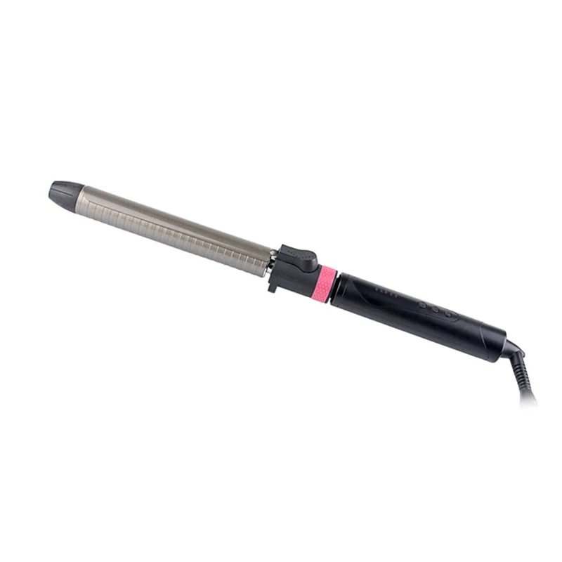 

Hair Curler Curling Wand Iron Rotatable Hair Styler Wet&Dry Tongs Curly Hair Styling Tools Temperature Adust 25Mm(Us Plug)