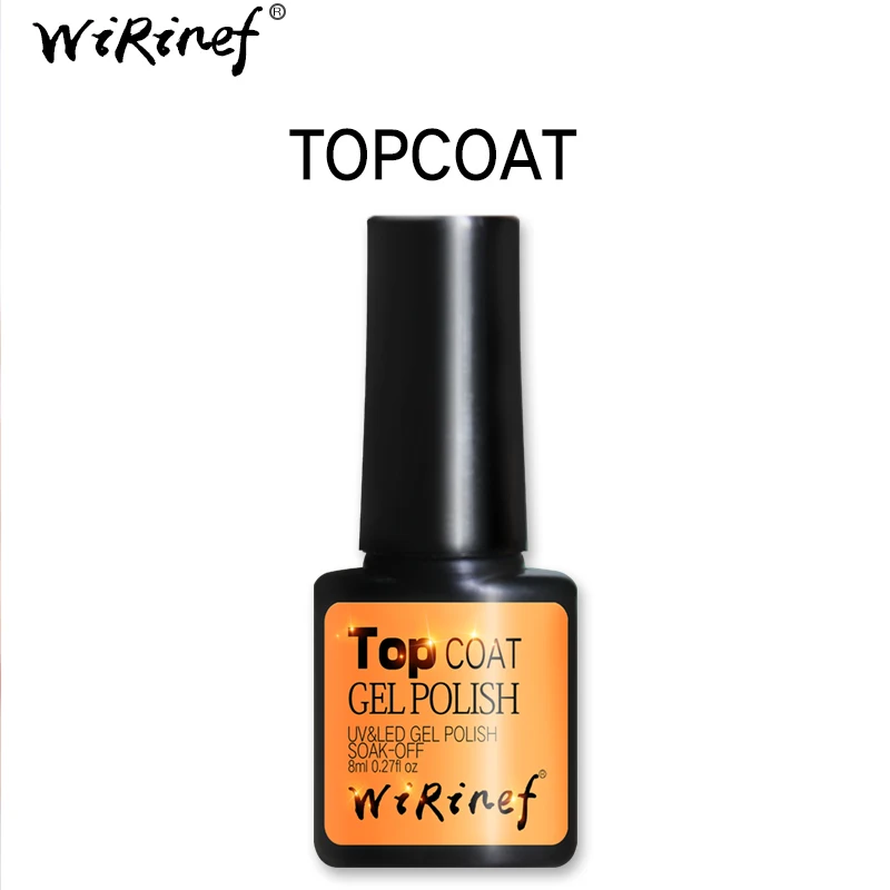WiRinef полуперманентный УФ-гель с термостойким гелем для ногтей, Гель-лак для ногтей, меняющий цвет, маникюрный клей - Цвет: top coat
