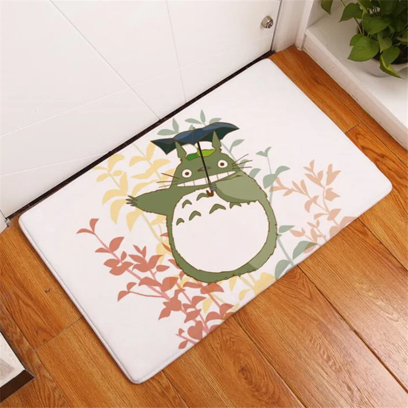 

Cartoon Totoro Printed Floor Mats Anti-slip Rugs Anime Painting Carpets Welcome Doormat Bathroom Carpet Kitchen Mat Rug Gift