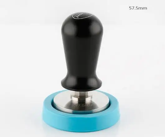 Coffee powder press 57.5mm Calibrated Flat Base Barista Coffee and Espresso Tamper Black with 