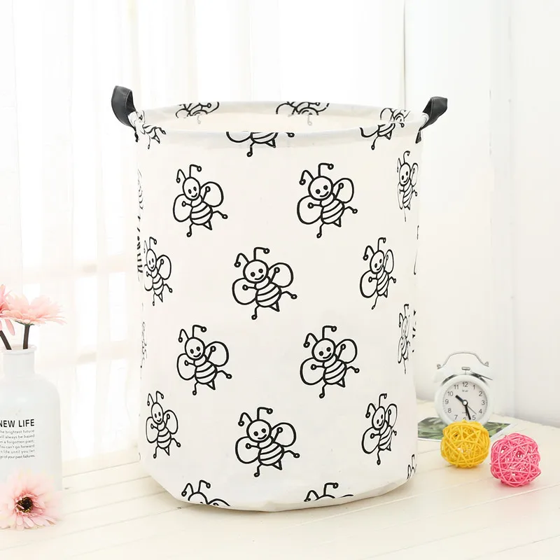 18 Best Selling Storage Bag For Nordic Cartoon Children's Toy DIY Storage Bucket Home Fabric Large Canvas Dirty Clothes Bucket