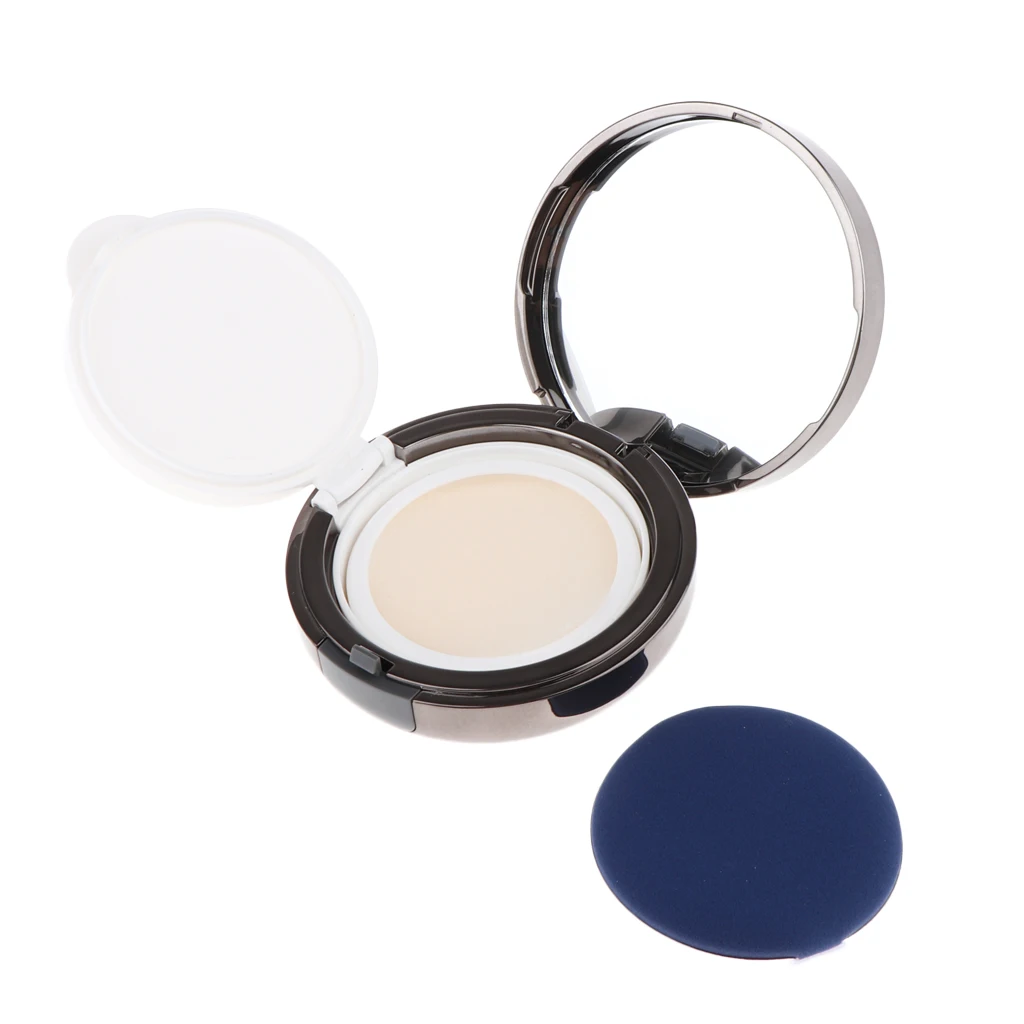 Travel Compact-Sized Portable Empty Air Cushion Puff Container Dressing Box with Inner Case, Powder Puff, Sponge, Mirror