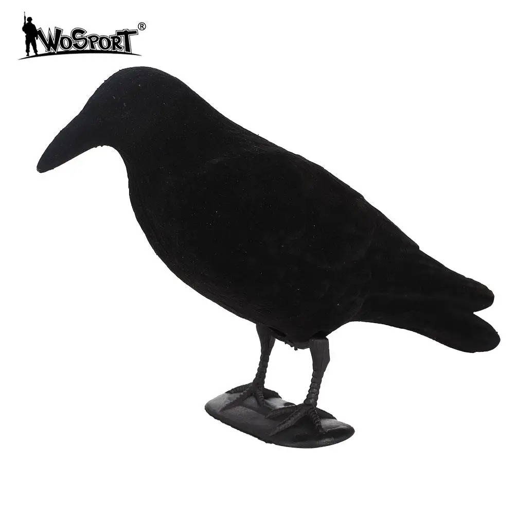 

PE Black Hunting Decoy Pest Crow Decoy Scarecrow Fake Bird Hunting Realistic