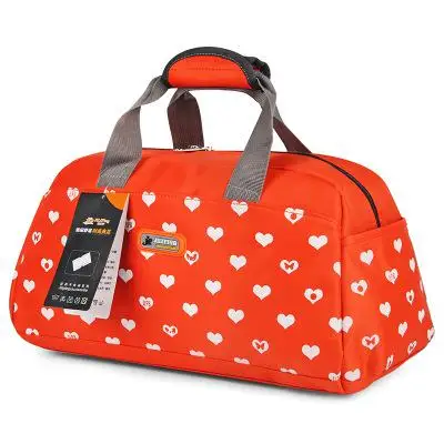 Женская спортивная водонепроницаемая нейлоновая сумка Сердце сумка для спортзала спортивные сумки для женщин для спортивного зала и фитнеса сумки сумка сумки для йоги дамы - Цвет: orange