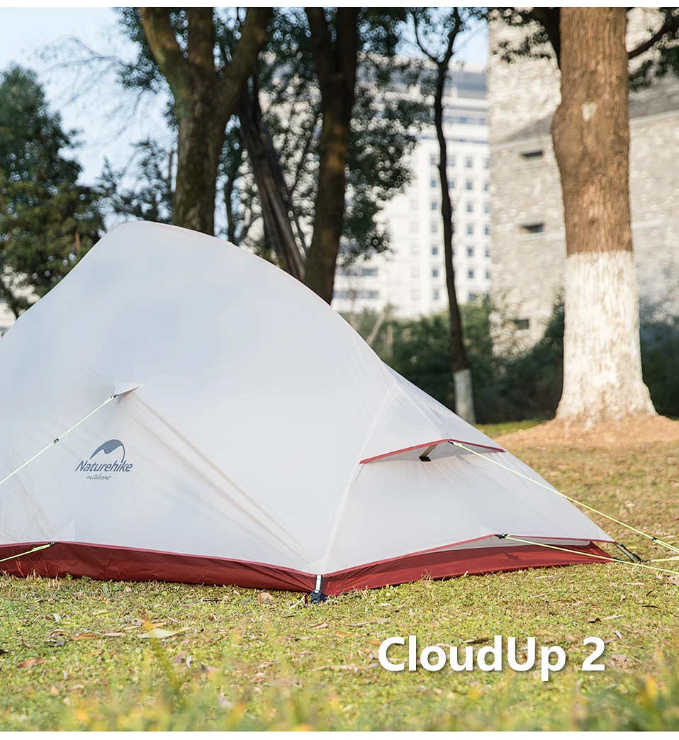 Серия Naturehike Cloud Up, Ультралегкая походная палатка, водонепроницаемая походная палатка, 20D нейлоновая палатка с бесплатным ковриком