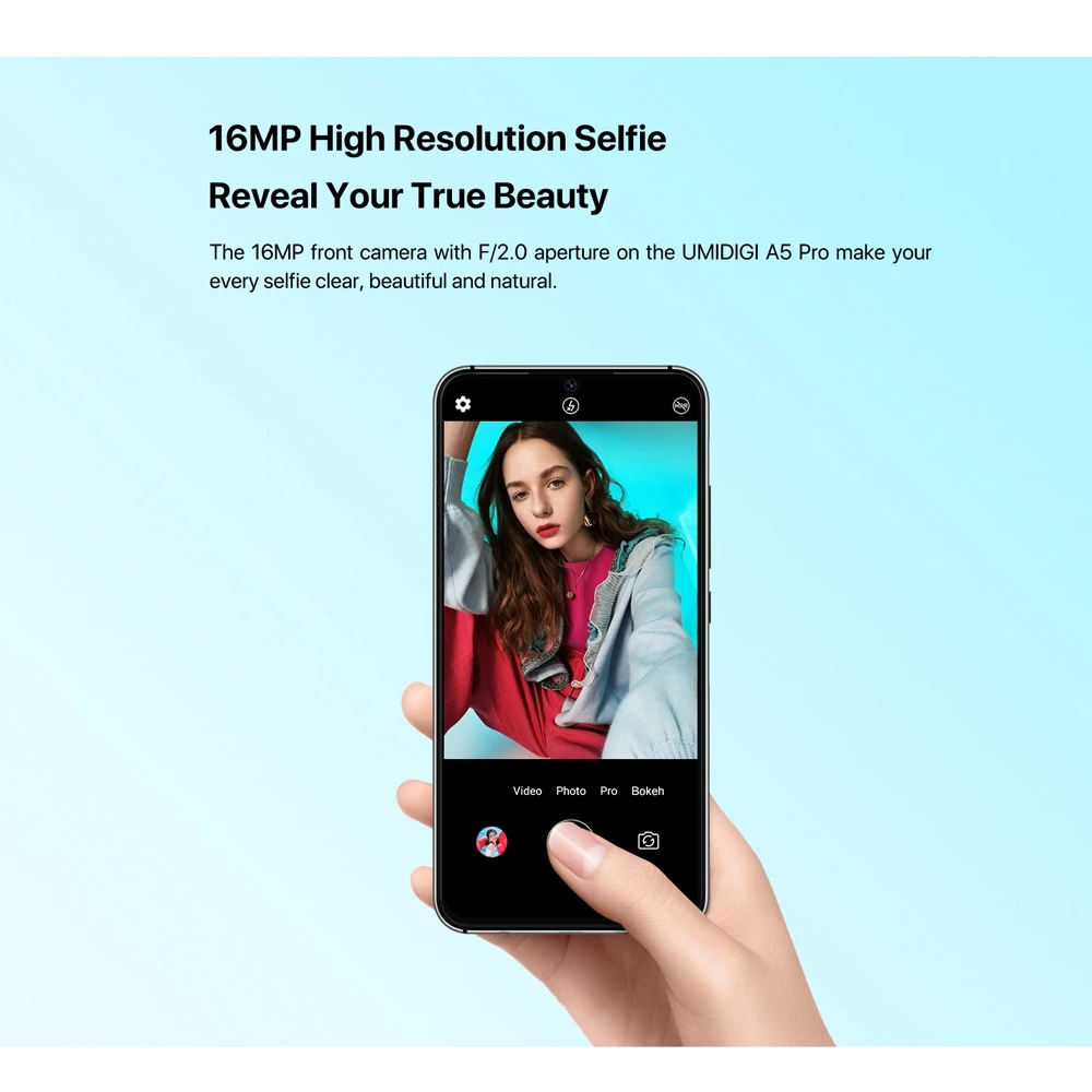 Восьмиядерный мобильный телефон UMIDIGI A5 PRO Android 9,0 с глобальной версией, 6,3 'FHD+ 16 Мп, тройная камера 4150 мАч, 4 Гб ОЗУ, 32 Гб ПЗУ, смартфон