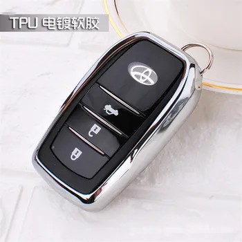 

16/17 Car Key Case For Toyota Remote TPU Cover Camry Highlander Prado Crown Land Cruiser Prius Vitz Smart Car Key Protect shell
