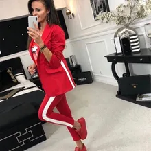 Осень, женский модный Блейзер, формальный женский пиджак, офисная одежда, Женское пальто, красный, один, Женский блейзер