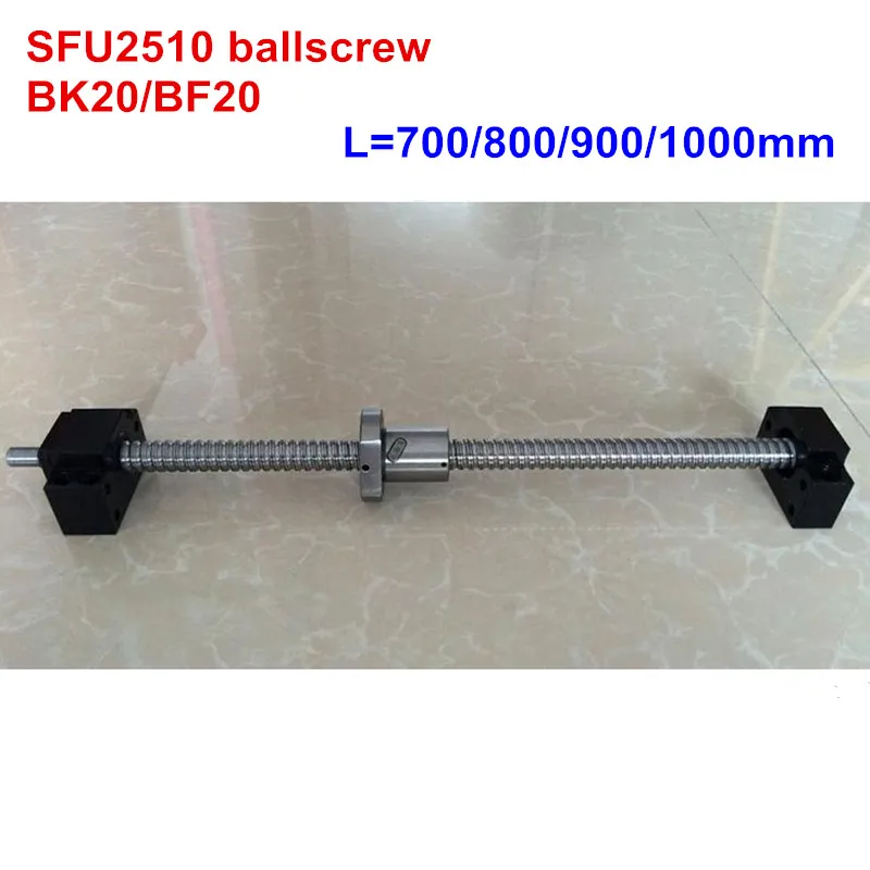 sfu2510-700-800-900-1000mm-ballscrew-bk20-bf20-cnc-parts