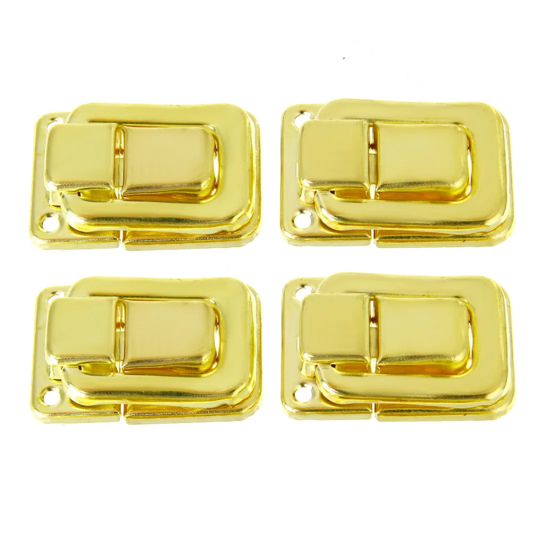 4pcs Gold/Silver Fastener Toggle Lock Latch Catch for Suitcase Case Boxes Chests Trunk Door Hasps Locks Hardware Tool