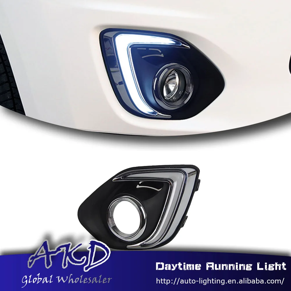 

АКД Автомобиль Стайлинг для Mitsubishi ASX Outlander LED DRL для ASX 13-15 поворота СИД DRL Бег противотуманные свет парковка Интимные аксессуары