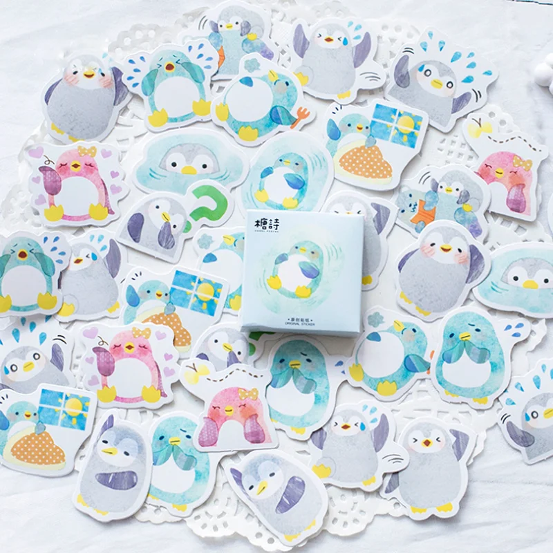 

1 Pack Adorable Small penguin Decorative Stickers Adhesive Stickers DIY Decoration Craft Scrapbooking Stickers Gift Stationery