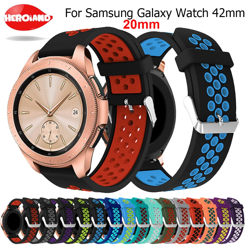 Ремешок силиконовый для Samsung Gear S2 sport Frontier Classic браслет galaxy Watch 42 мм Xiaomi huami amazfit