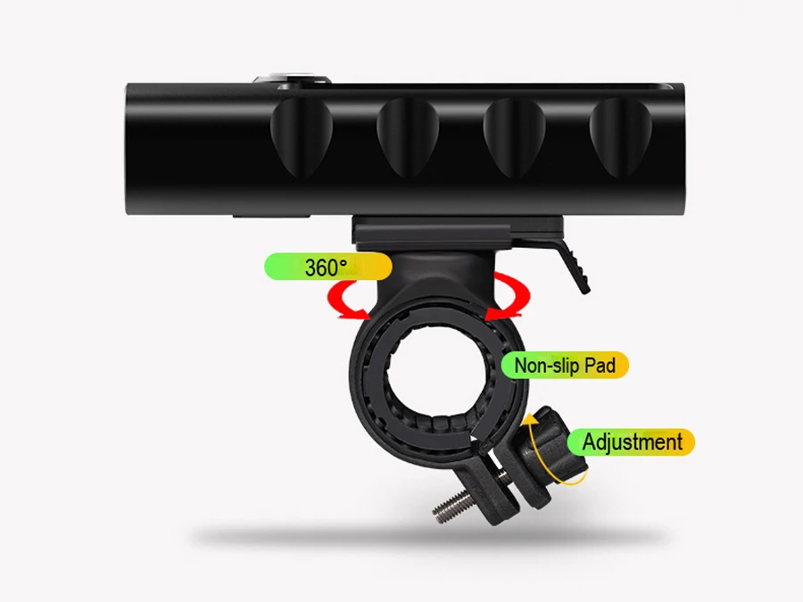 Best NEWBOLER 2400 Lumen 3 LED Bicycle Light 5200mah L2/T6 Flashlight USB Charge Lamp Bike Front Light Set 2 Holder Mount Accessories 9