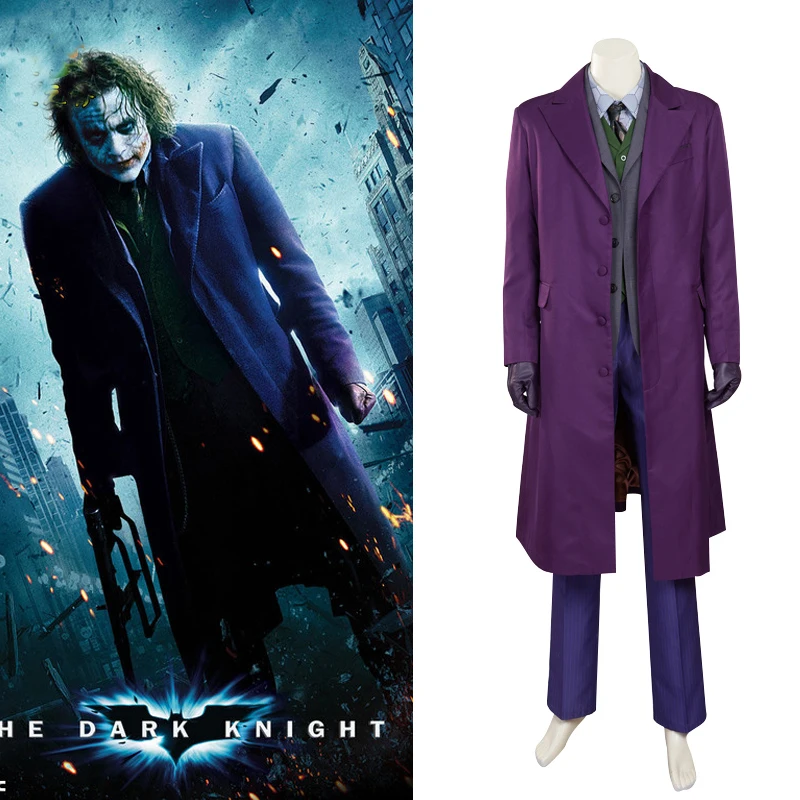 Adult Batman Movie Classic Joker Mens Fancy Dress Costume Party Outfit SALE