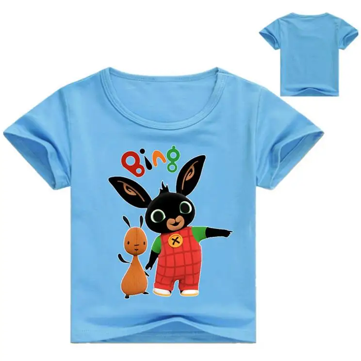 ГБ кролика Bing футболка с кроликом Футболка для мальчиков ясельного возраста, топы для девочек, футболка для девочек Одежда для мальчиков-подростков одежда футболка «гаркон» - Цвет: color at picture