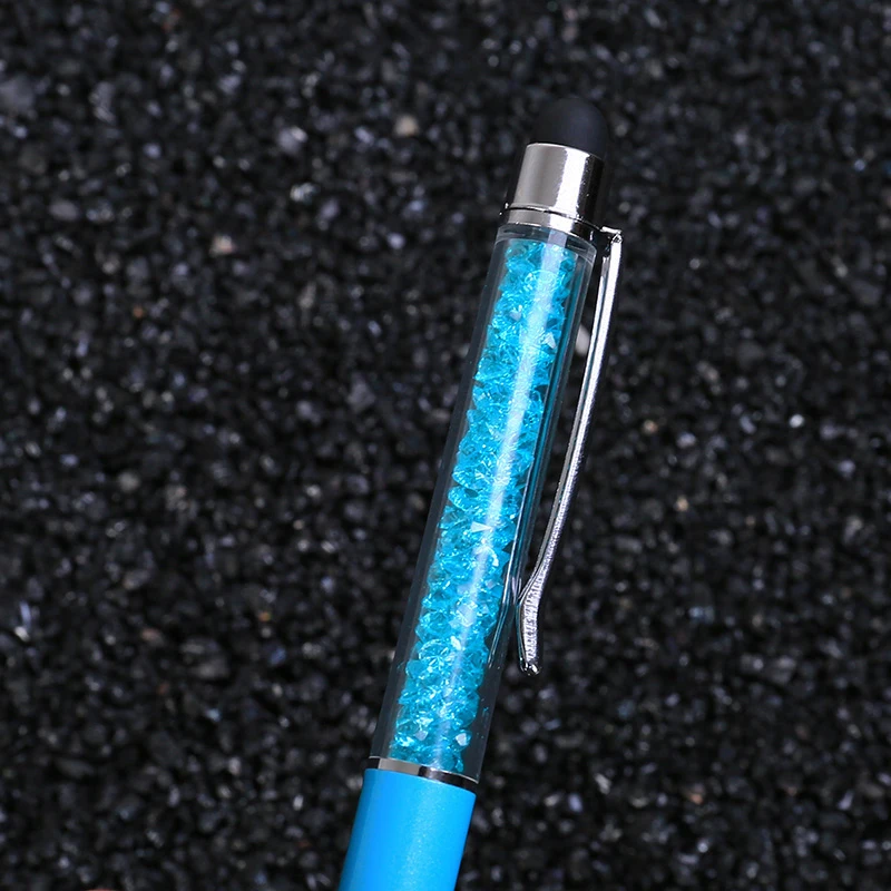 20 цветов кристальная шариковая ручка модный креативный Стилус для письма канцелярская ручка для офисов и школ шариковая ручка черный синий