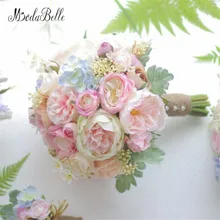 Modabelle Искусственный розовый букет невесты реальные цветы Gelin Buketi винтажный Свадебный букет ручной работы