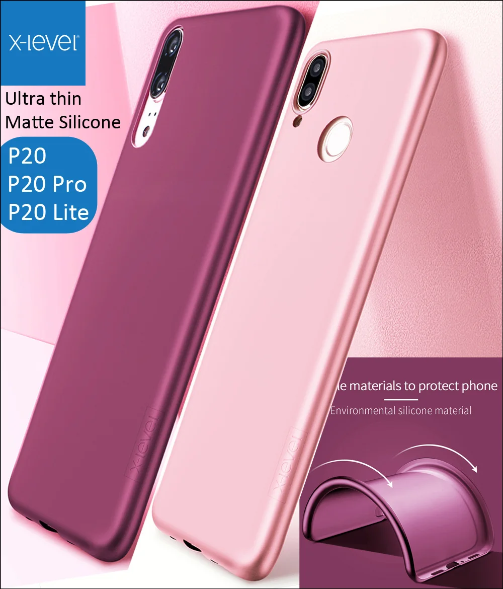 

X-Level Guardian Soft Silicone Cover Case For Huawei P20 Pro Lite X Level Ultra thin Matte TPU Protective Nova 3e