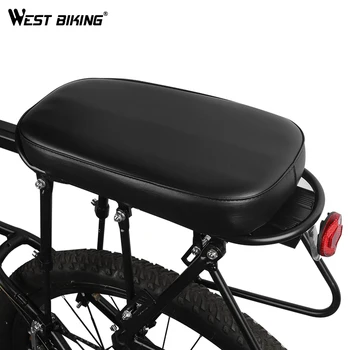 

WEST BIKING Bicycle Saddle PU Leather Soft Thickness Elastic Sponge MTB Bike Saddle Rear Seat Rack Cushion Cycling Saddle Pad