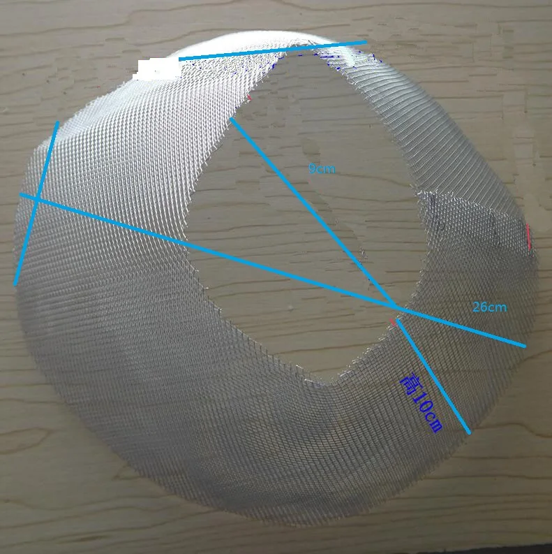 10 шт./пакет кухонная вытяжка Запчасти сетчатого фильтра нижний диаметр 26 см до диаметр 9 см Высота: 10 см