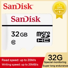 SanDisk высокая выносливость видео мониторинг microSDHC/microSDXC класс 10 20 МБ/с./с 32 Гб 64 Гб TF карта для рекордера SDSDQQND