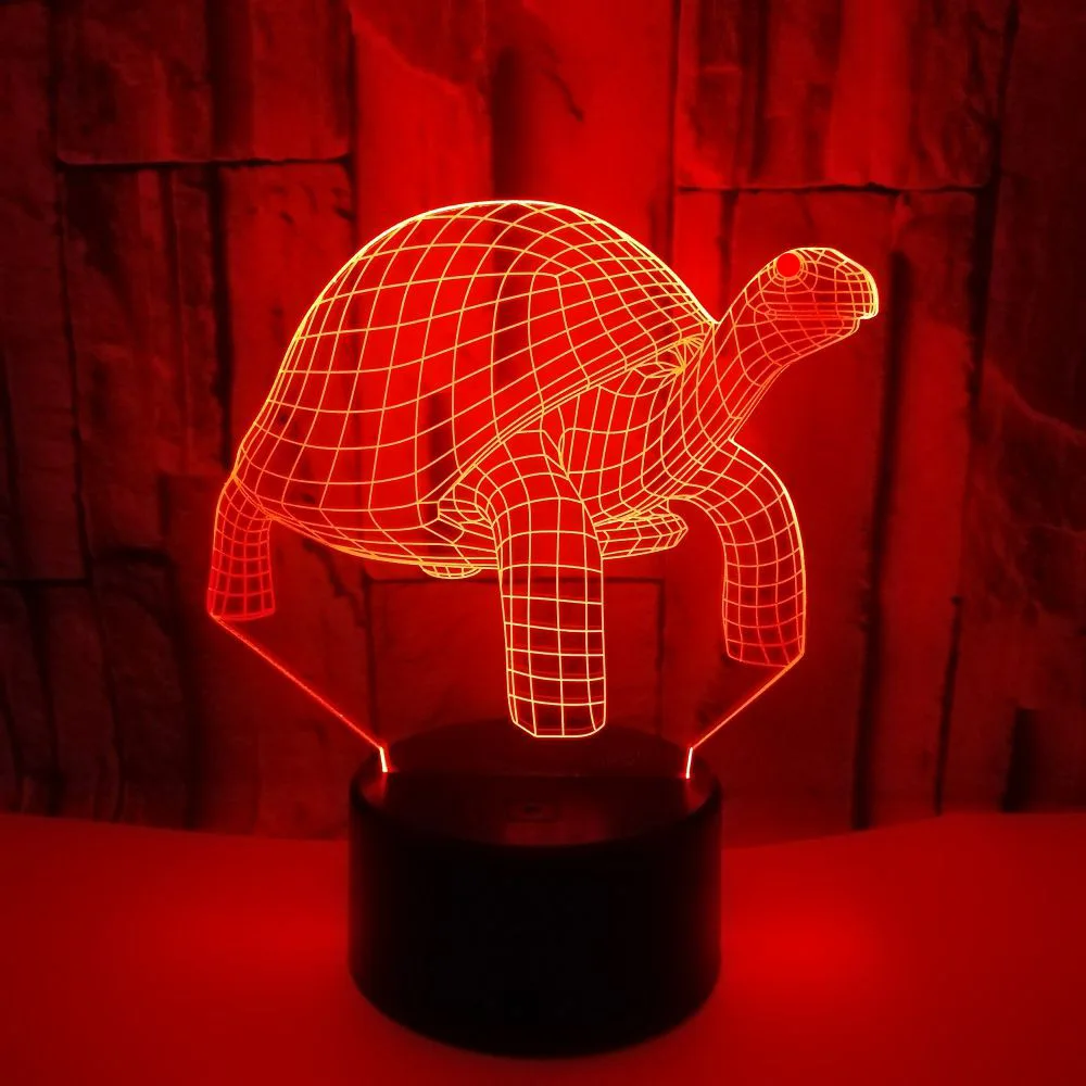 

New Turtle 3d Night Light Colorful Touch Remote Usb Led 3d Light Fixtures Gift Atmosphere Small Led Night Light