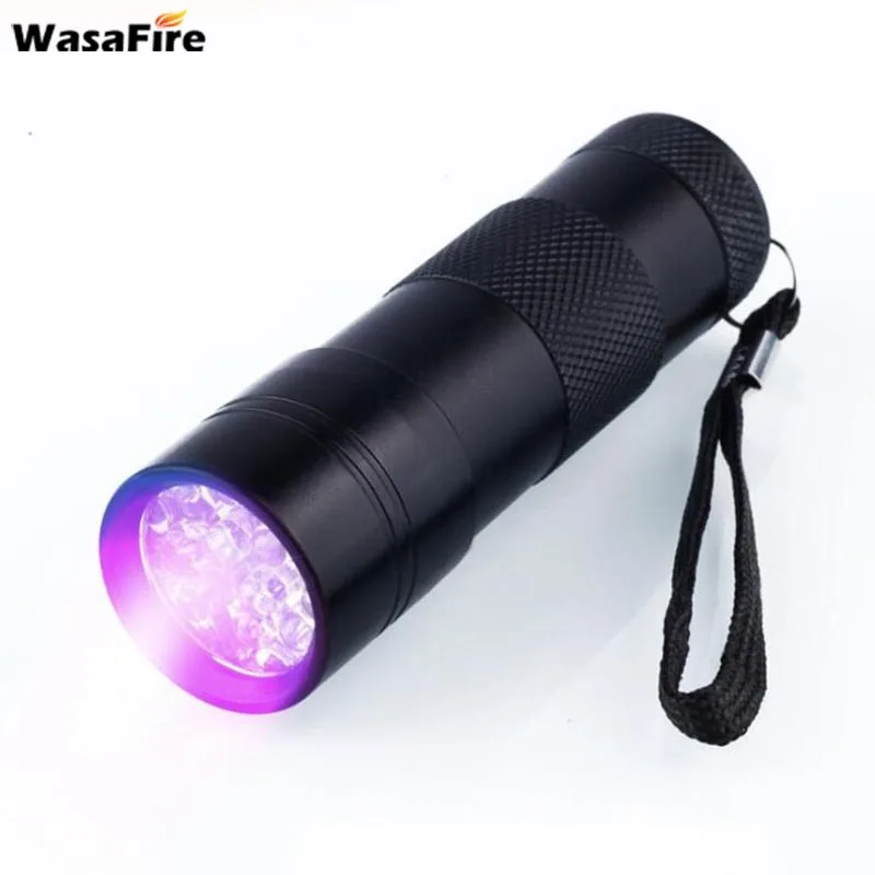Wasafire Портативный 12 Светодиодный УФ фонарик светильник фиолетовый светодиодный