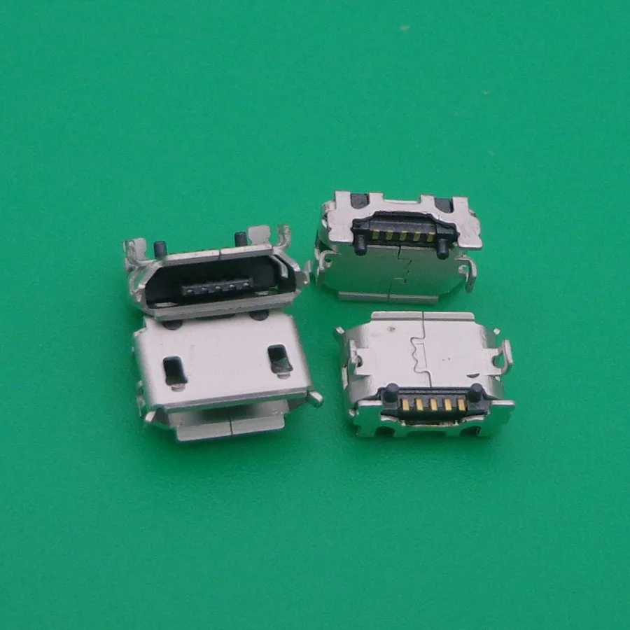 

10-500pcs Mini micro usb connector jack charging socket female V8 Port plug 5Pin for Huawei Lenovo ZTE HTC etc phone tablet pc