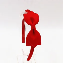 Charming Bowknot Headband for Girls - Stylish Hair Accessory for Kids (Red)