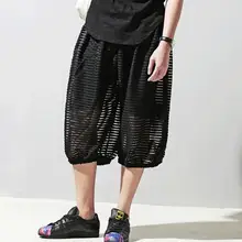 M-2XL Горячая Весна мужской новая мода перспектива Ложные два штаны 7 минут хип-хоп личности