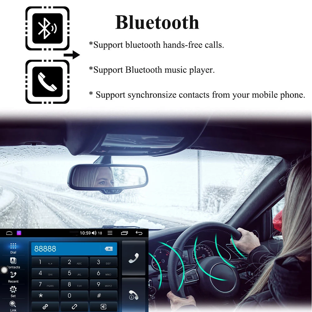 Discount ARKRIGHT 7" Android 8.1 4GB 64GB Universal Car Radio Audio Stereo HD GPS Navigation Head Unit DVR OBD Multimedia Player DSP 4G 5