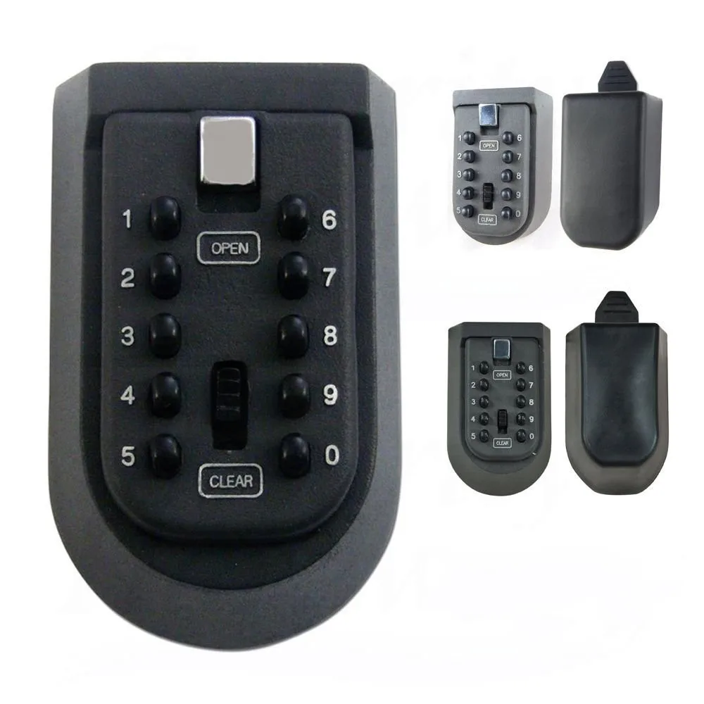 Черный сверхмощный ключ Скрытая хранения сейф с 4-цифровой замок с паролем всепогодный чехол для дома Carvan для офиса на колесах