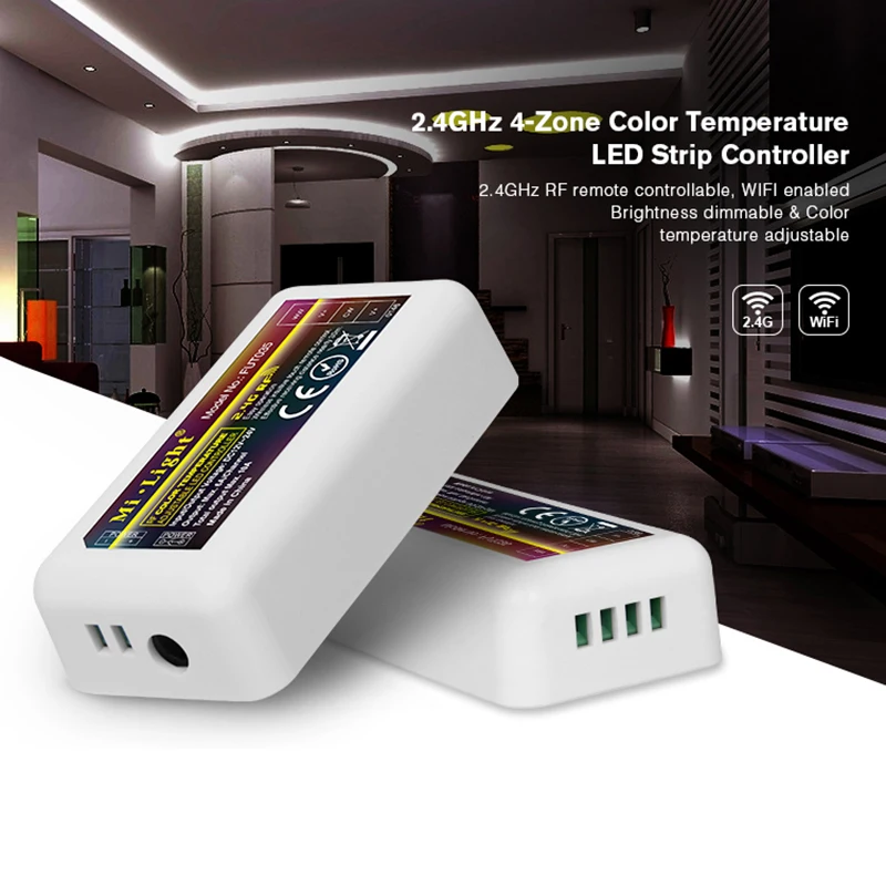 

Mi Light FUT035 2.4G RF wireless CCT dimmer remote control Dual White Brightness Adjustable for WW/CW CT led strip FUT035