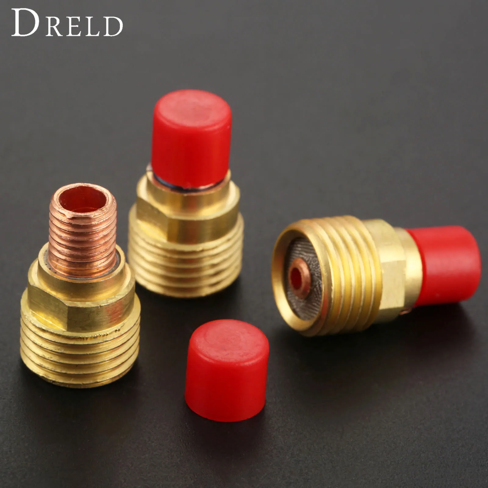 

DRELD 3pcs TIG Collets Body Gas Lens 45V44 3/32" & 2.4mm Fit for TIG Welding Torch Consumables SR PTA DB WP 9 20 25 Series 3PK