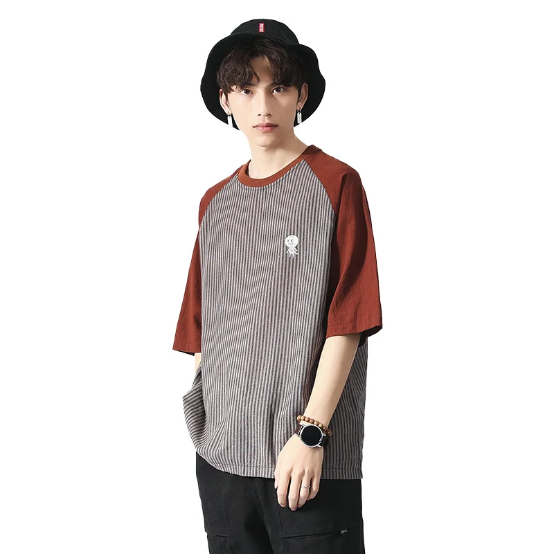 2018 new short sleeve t-shirt summer loose t shirts patchwork fashion Tee size 5XL | Мужская одежда