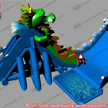 0,55 мм ПВХ материал гигантская надувная водная горка для взрослых надувной детский сёрф