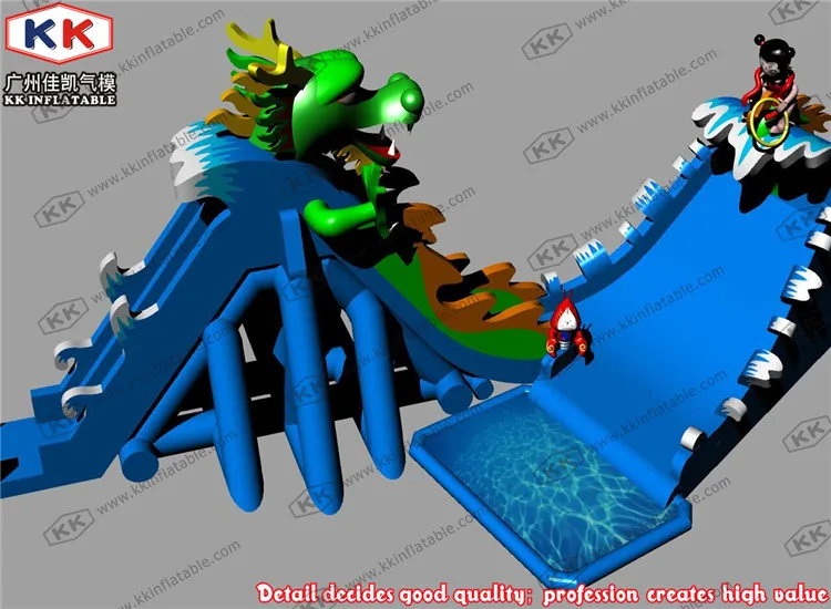 

0.55mm PVC material giant inflatable water slide for adult summer water game