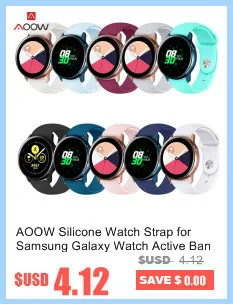 AOOW ремешки для часов samsung Galaxy Watch 46 мм версия SM-R800 полосатый резиновый силиконовый модный браслет ремешок 22 мм