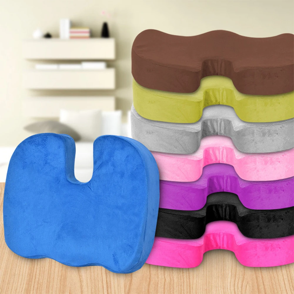 

Hot Sale Slow Rebound Bamboo Charcoal Memory Foam Chair Car Seat Hips Pillow Tailbone Coccyx Protect Cushion 45*35*7cm
